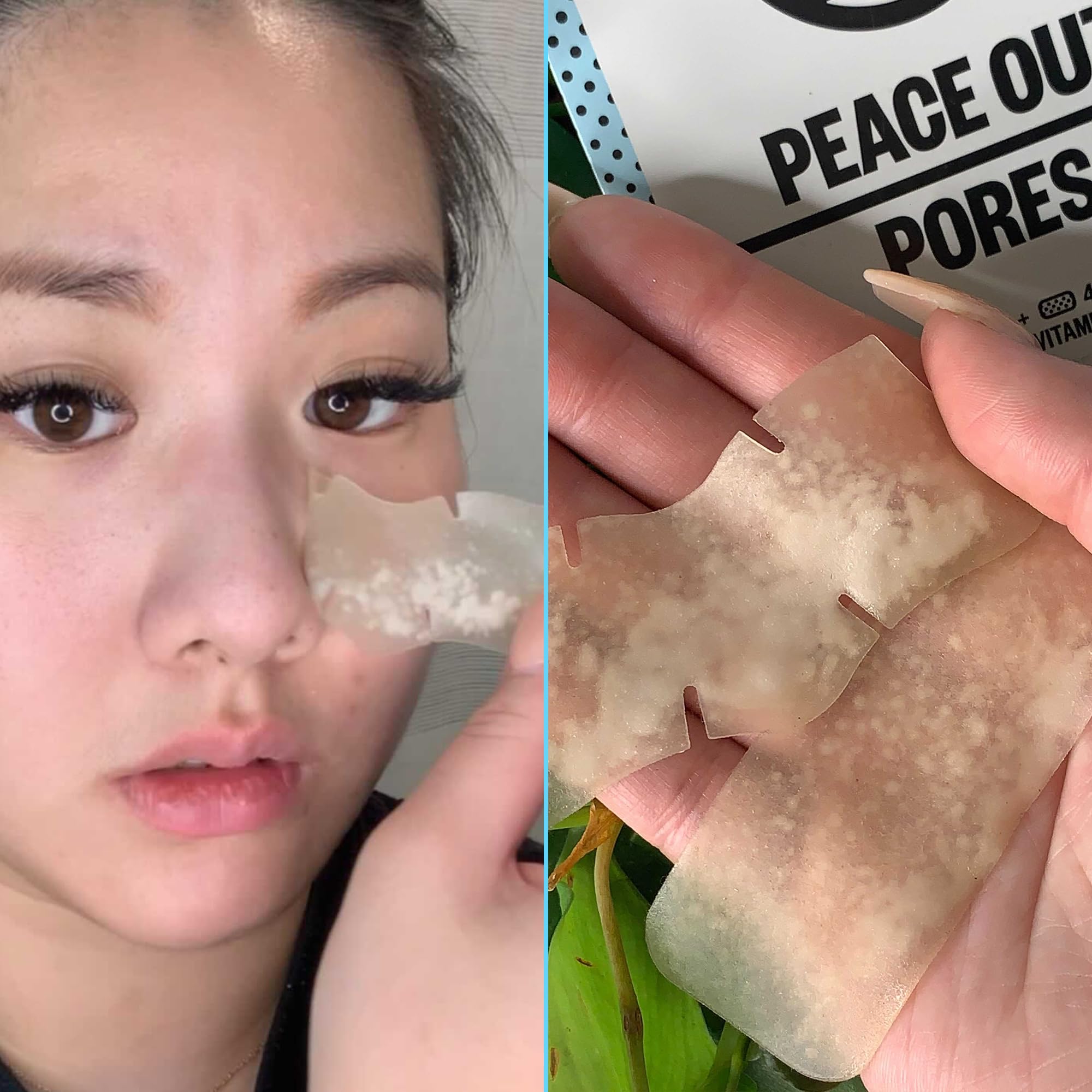 PEACE OUT Pore Strips flexible-fit design adapts to facial contours