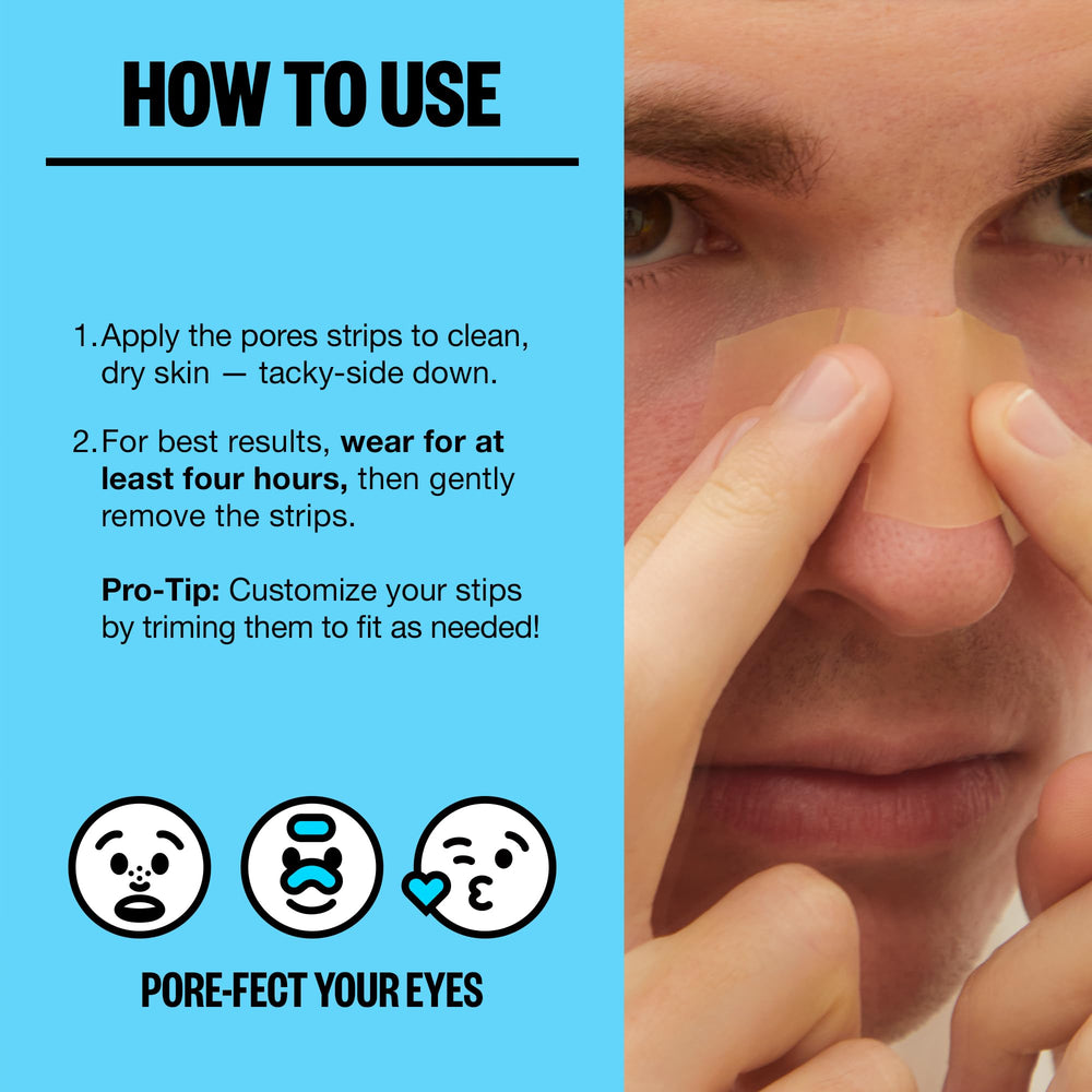 PEACE OUT Pore Strips suitable for multi-area use on the face beyond the nose