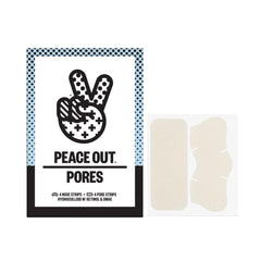 PEACE OUT Pore Strips nose image showing oil absorption for clearer pores