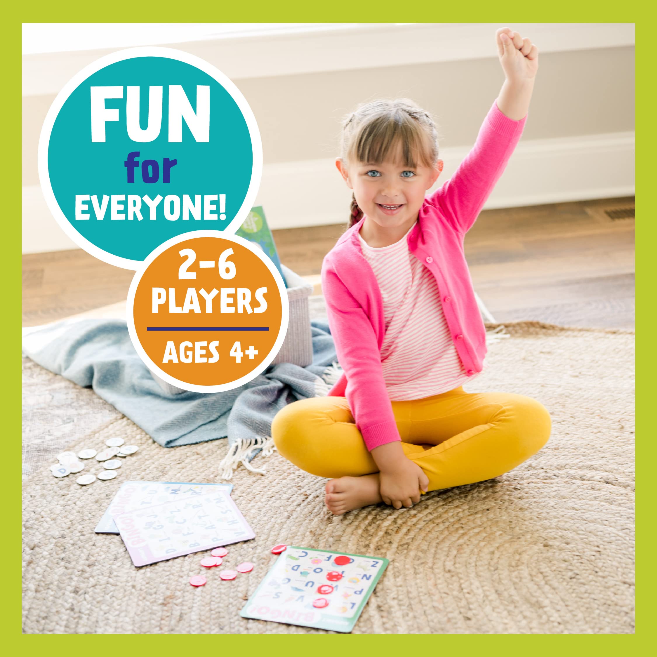 Peaceable Kingdom bingo chips used to mark matches during play.