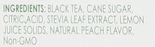 Peach Iced Tea poured over ice reveals a bright, balanced flavor.