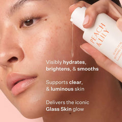 Peach & Lily serum application on skin demonstrating gentle tapping for refreshed skin