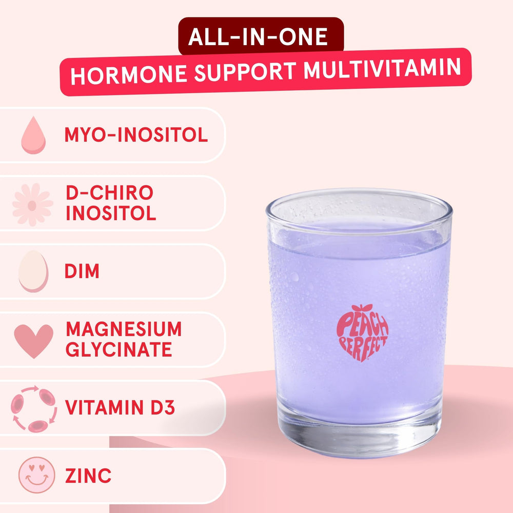Peach Perfect Inositol Powder strawberry acai closeup flavor profile