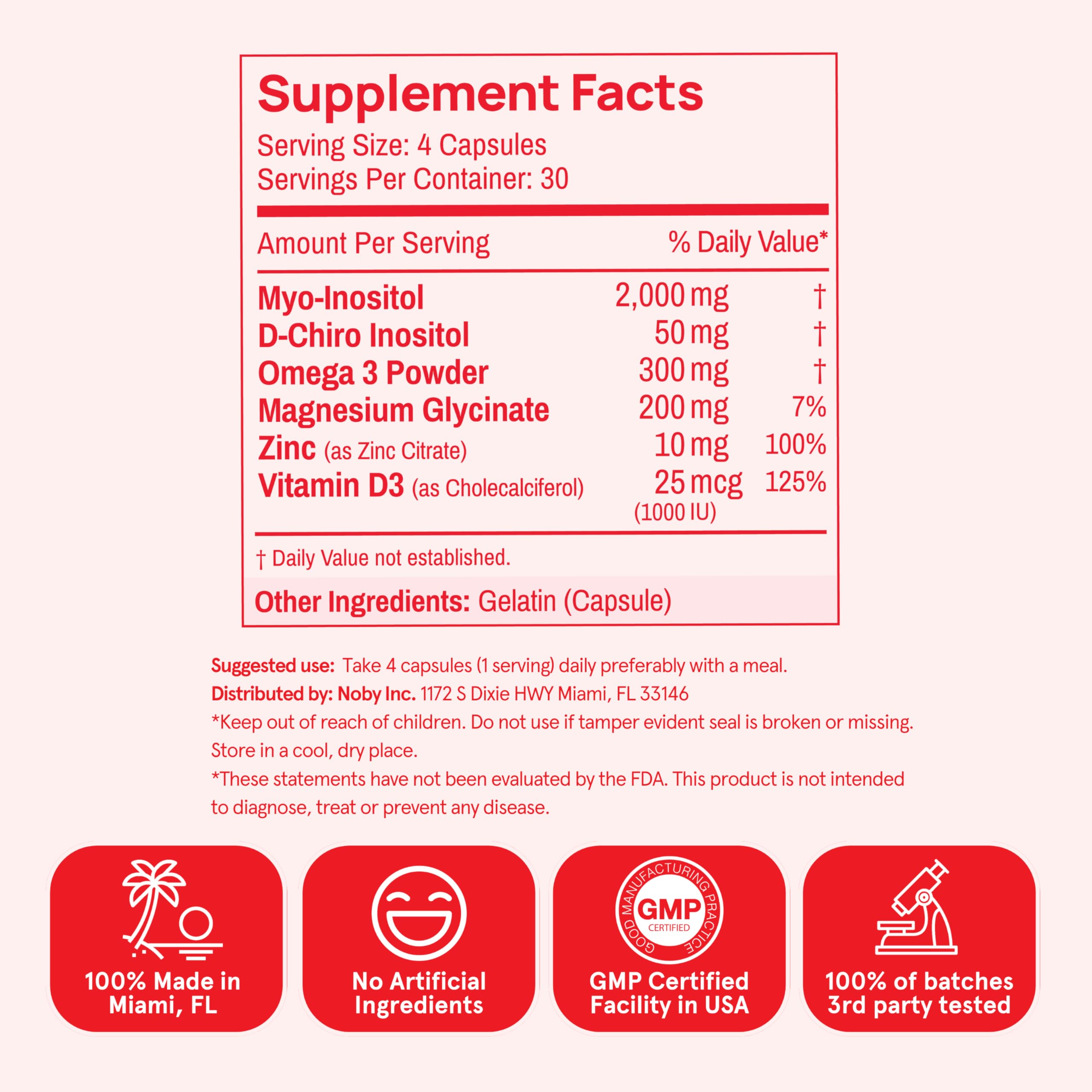 Peach Perfect Inositol D3 vitamin bottle highlighting Vitamin D3