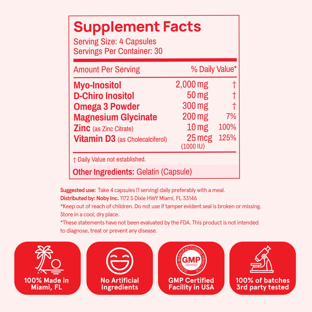 Peach Perfect Inositol D3 vitamin bottle highlighting Vitamin D3