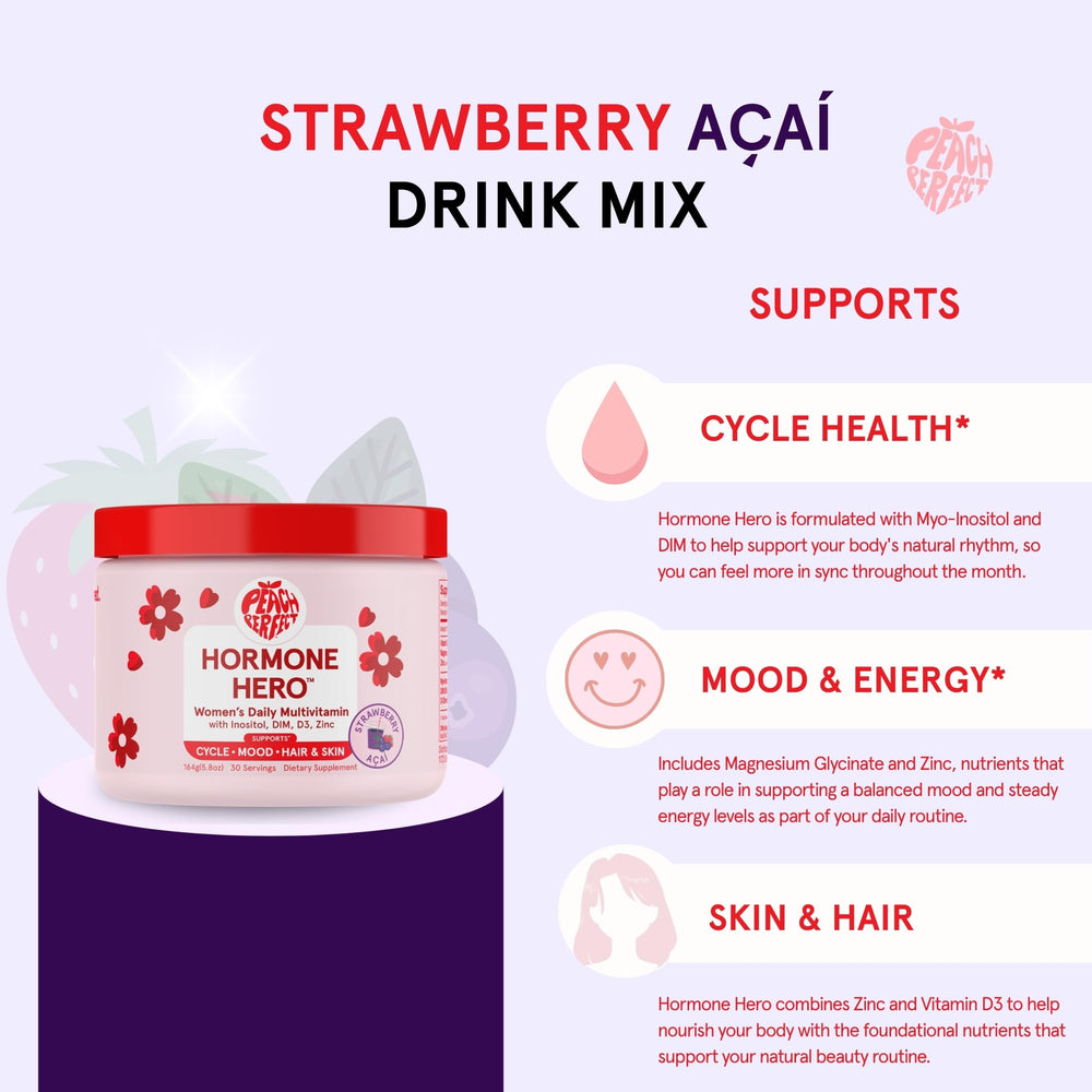Peach Perfect Inositol Powder daily routine ready with glass of water