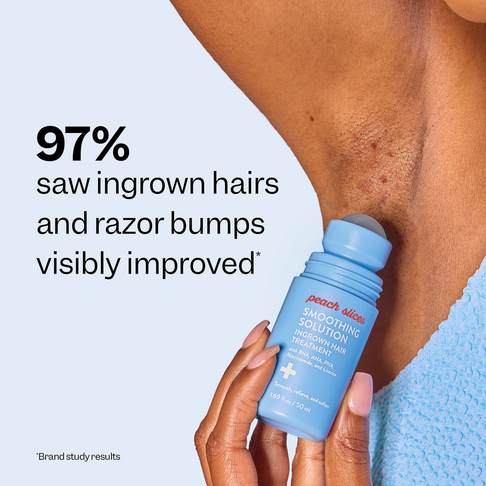 Peach Slices bikini line care for gentle smoothing.