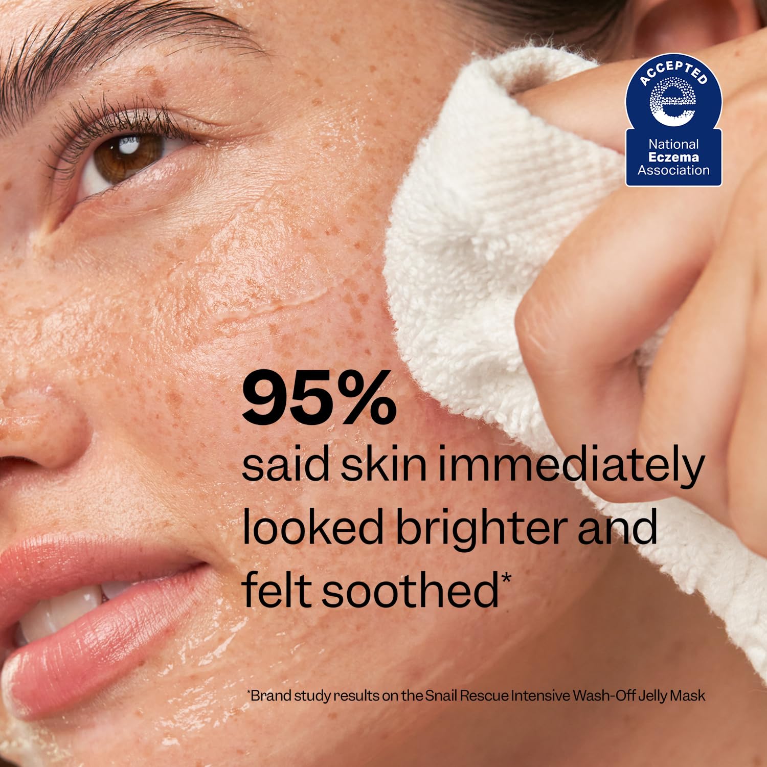 Licorice extract visual for calming, even-toned skin in Peach Slices