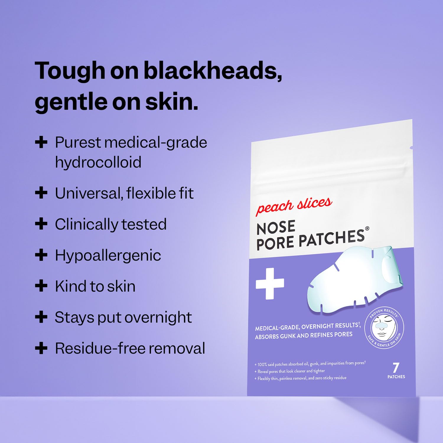Peach Slices patch adheres smoothly with a thin, flexible hydrocolloid layer.