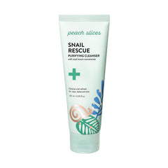 Peach Slices Snail Rescue Cleanser bottle with gentle purifying gel for daily cleanse
