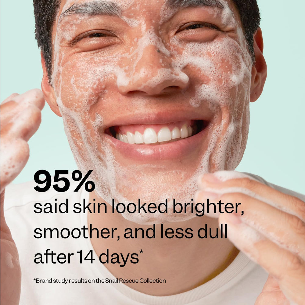 Peach Slices Snail Rescue Cleanser with cica calms sensitive skin during cleansing