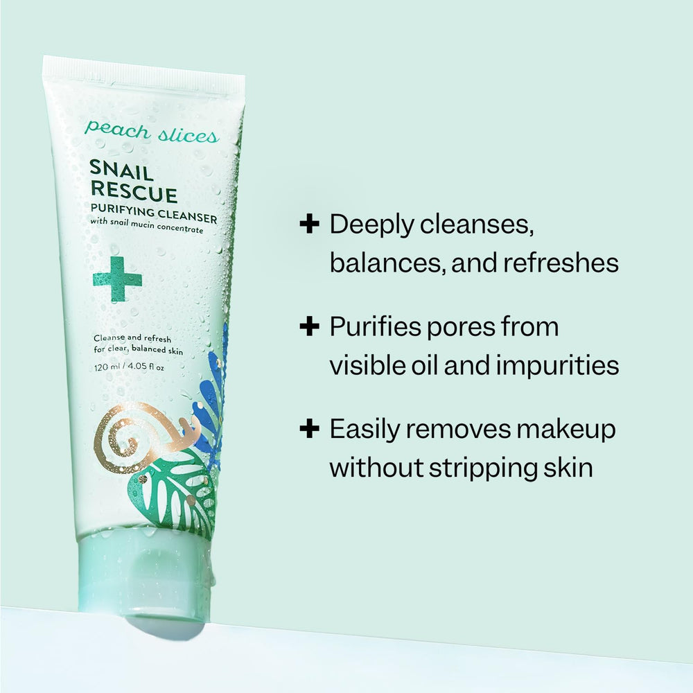 Peach Slices Snail Rescue Cleanser gel texture for refreshing cleanse