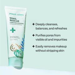 Peach Slices Snail Rescue Cleanser gel texture for refreshing cleanse