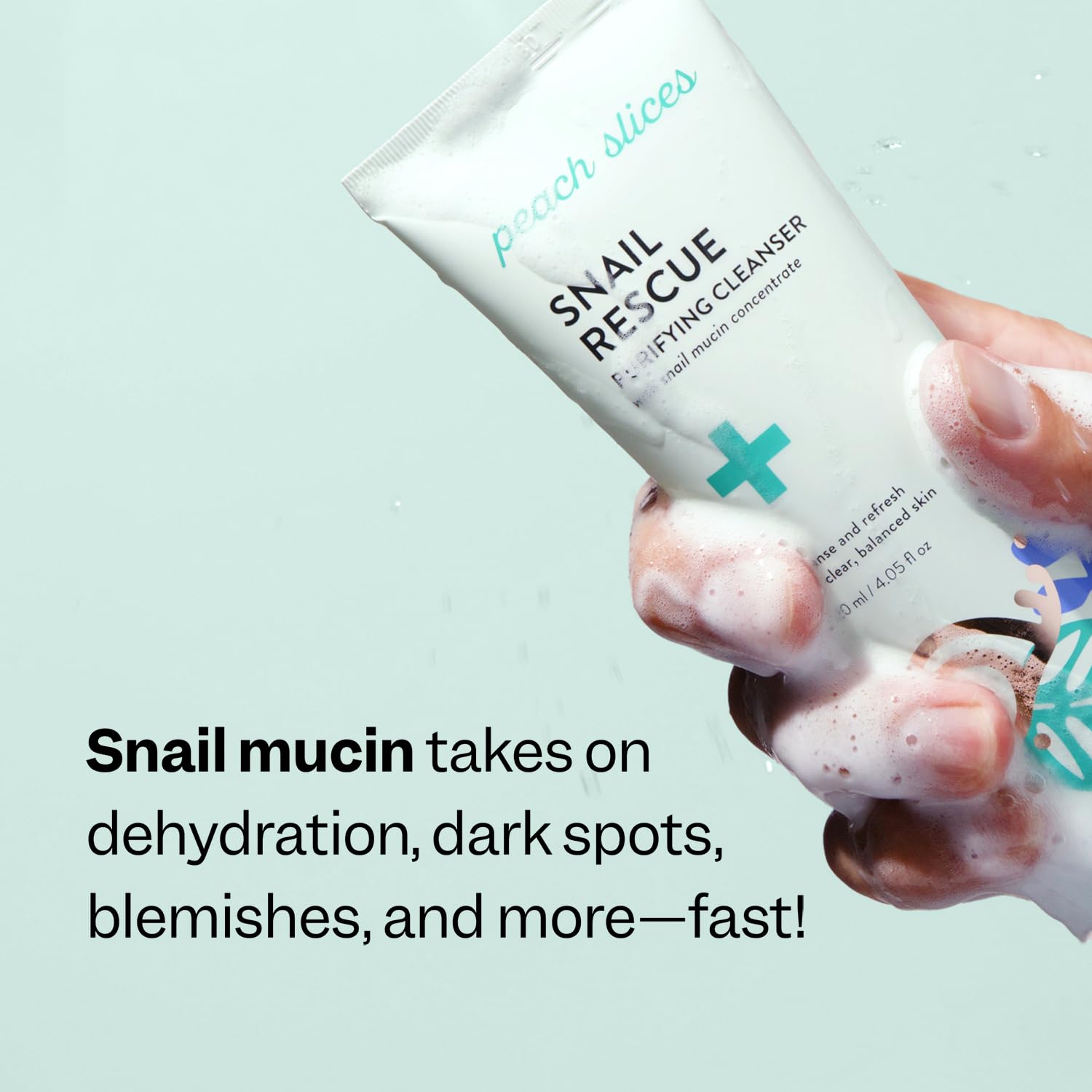 Peach Slices Snail Rescue Cleanser snail mucin for hydration and resilience