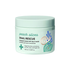Peach Slices Snail Rescue Mask jar with jelly texture for hydration