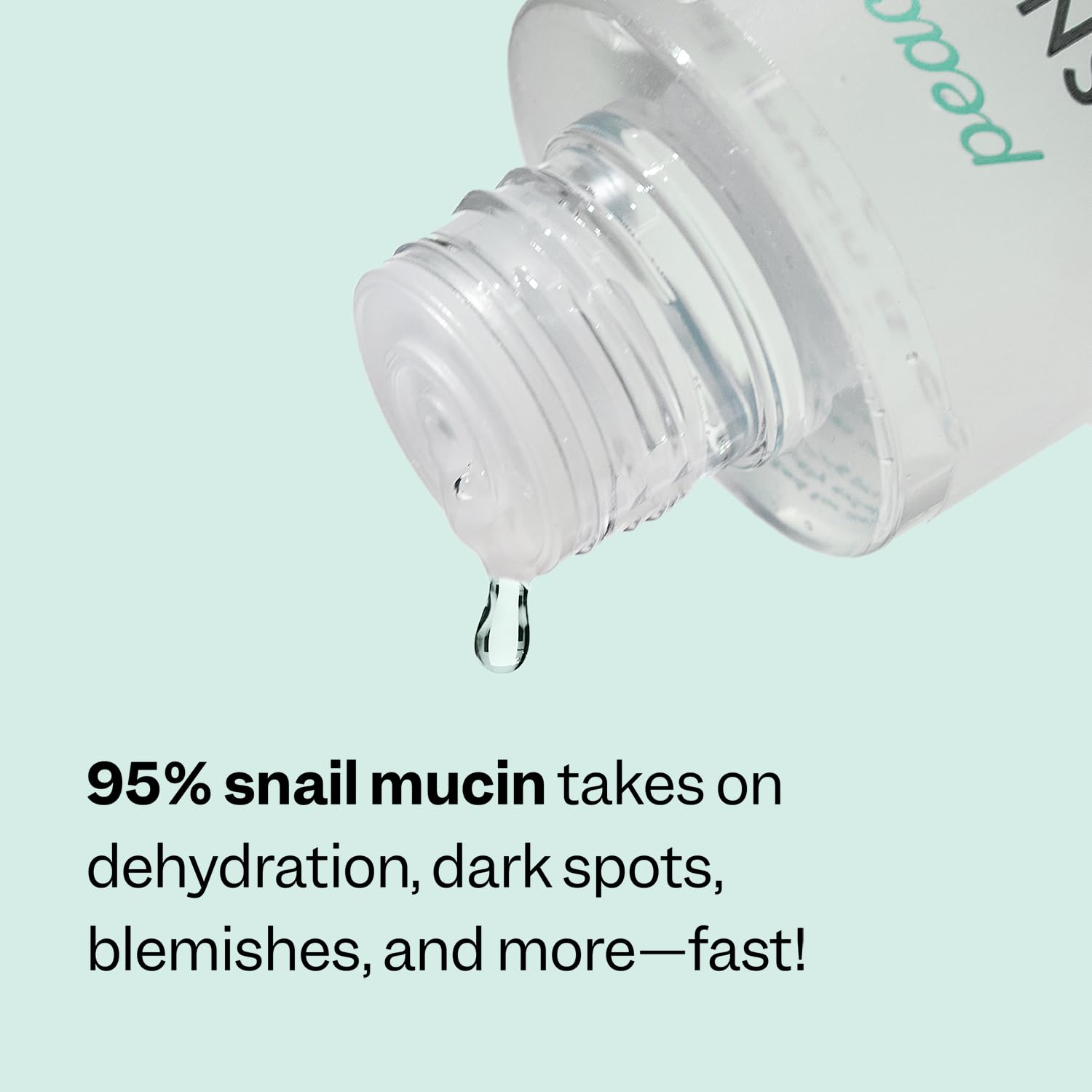 Peach Slices Snail Rescue Toner texture close-up reveals lightweight, refreshing feel