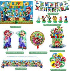 Peachpunk aluminum balloons provide durable glossy decor for Mario party