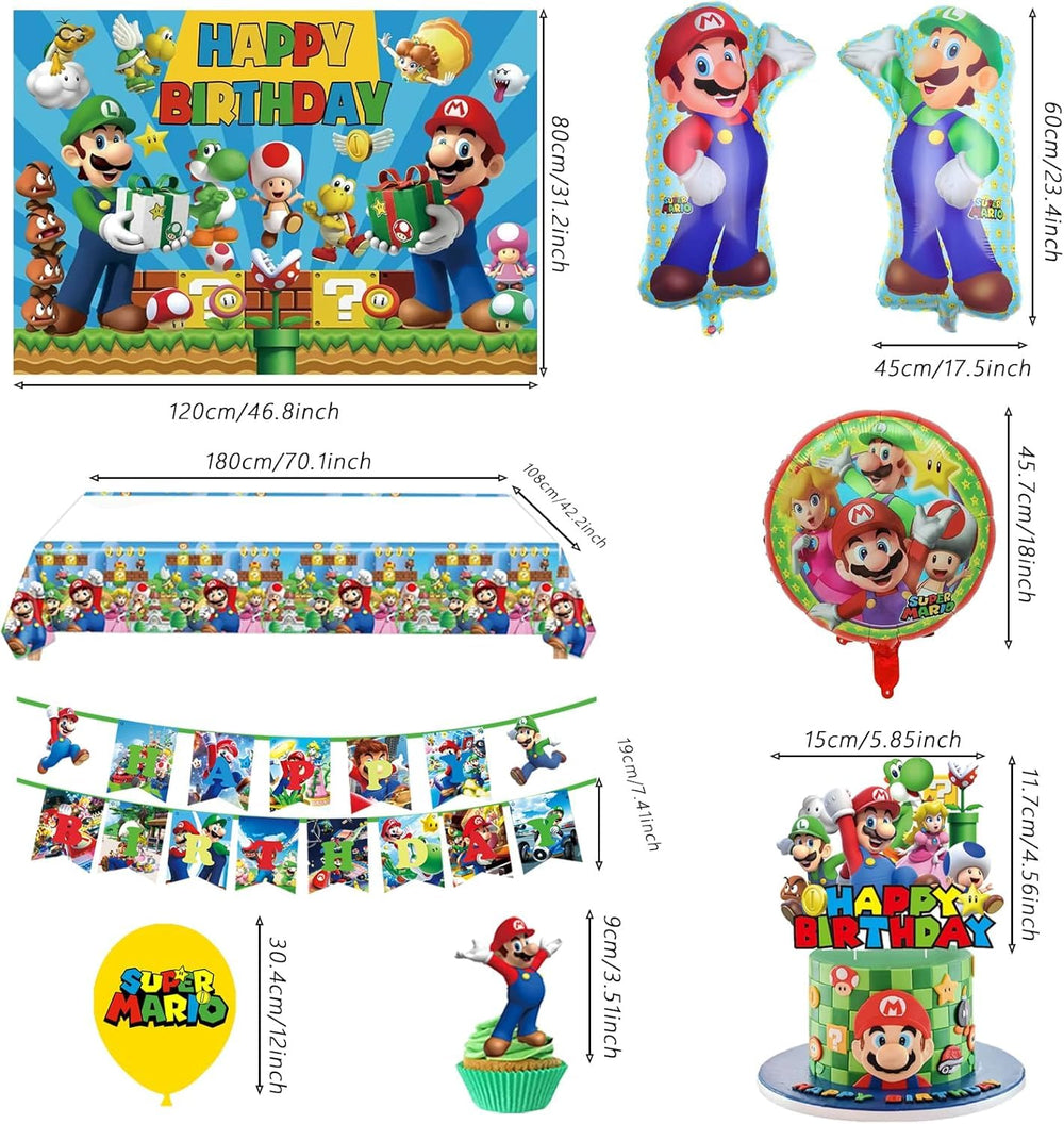 Peachpunk Mario banner adds a vibrant focal point for the celebration