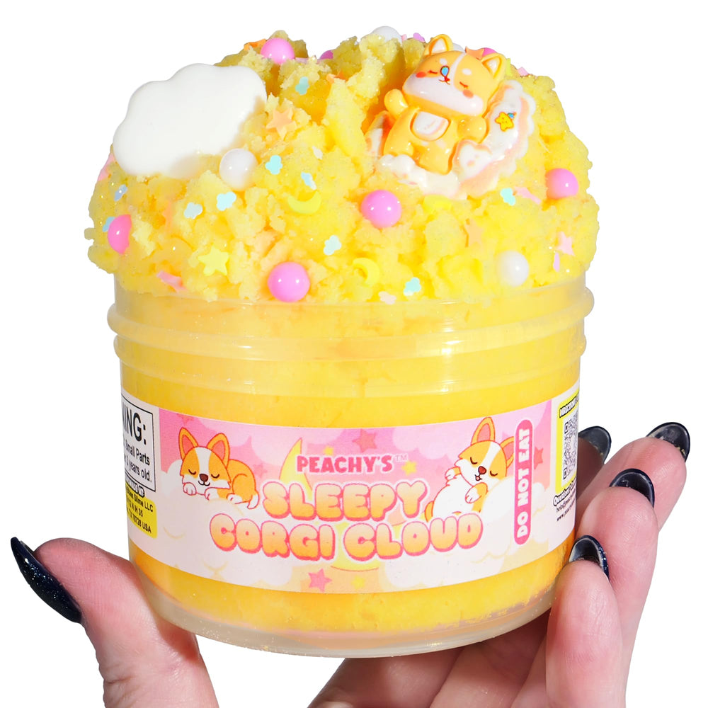 Vanilla waffle cone scent note in PEACHY Sleepy Corgi Cloud slime