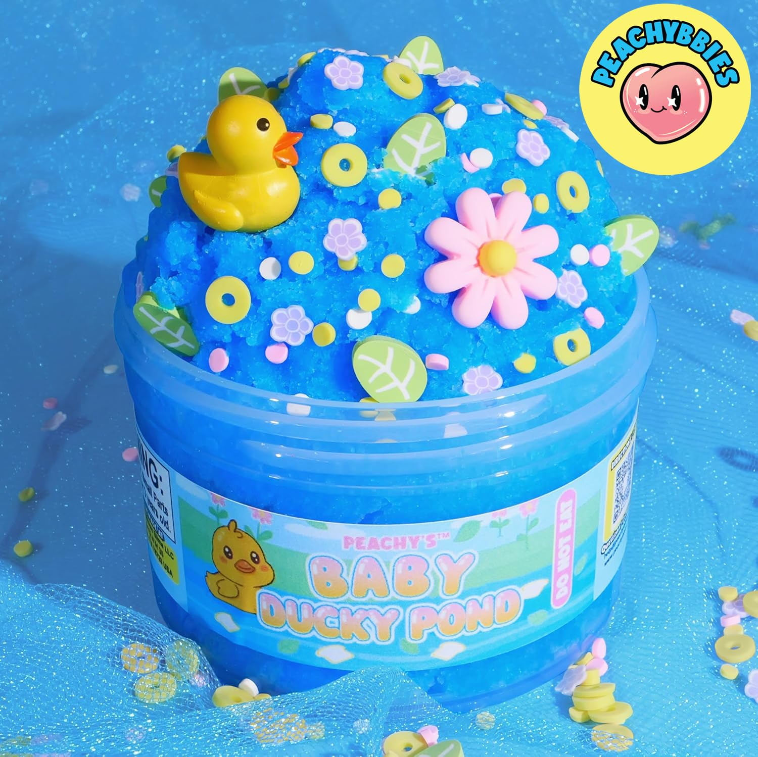 Peachybbies 7oz cloud dough jar ready for squishy calm