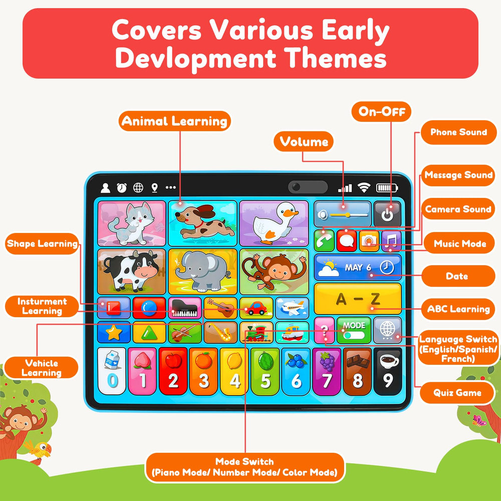 Peacurh tablet colors icons teach color names and visual discrimination.