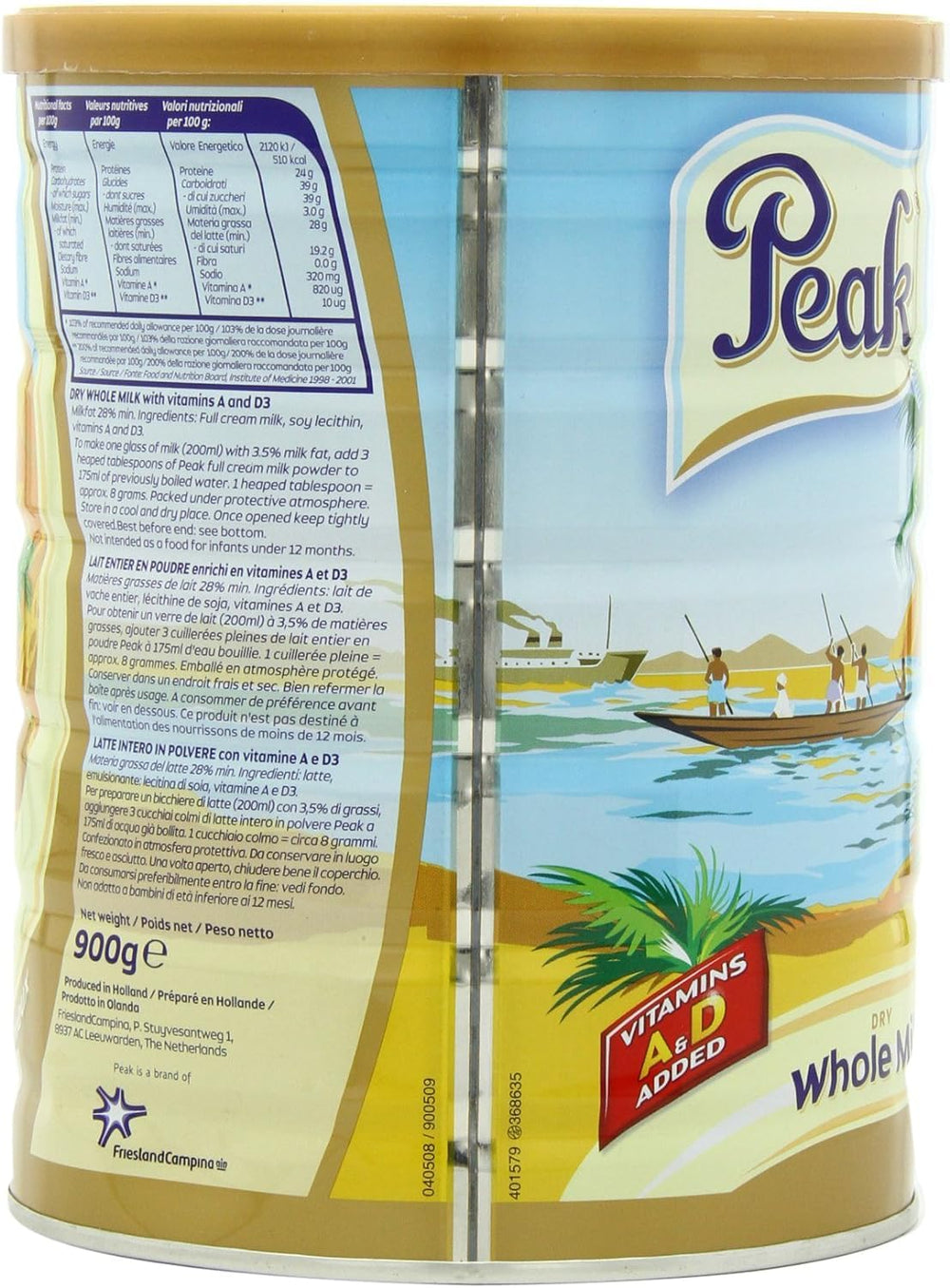 Peak Milk Powder dissolves instantly in water, enabling quick drinks.