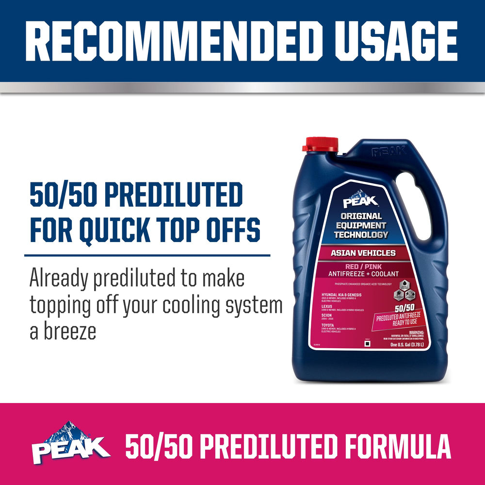 PEAK OET extended life packaging notes Denatonium Benzoate bittering agent
