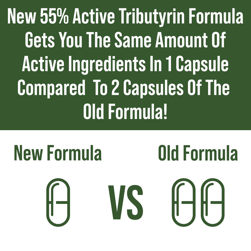 Peak Performance CoreBiome Tributyrin label detail highlights the 55% extract.