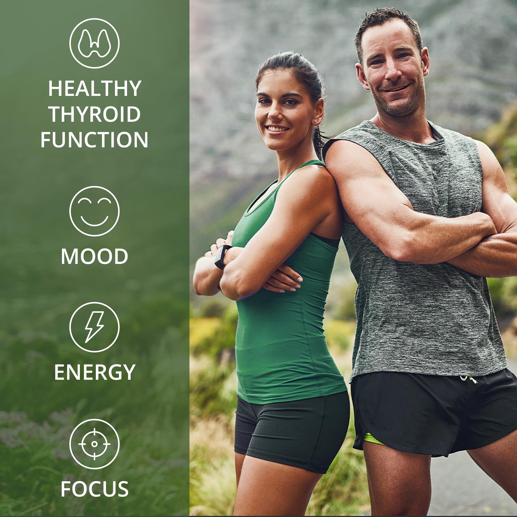 Peak Performance morning-use scene with capsules and water for an easy routine
