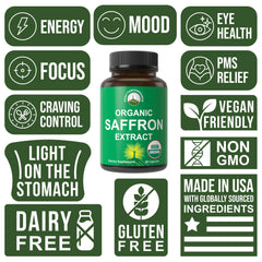 Peak Performance saffron capsules box next to calendar illustrating PMS support.