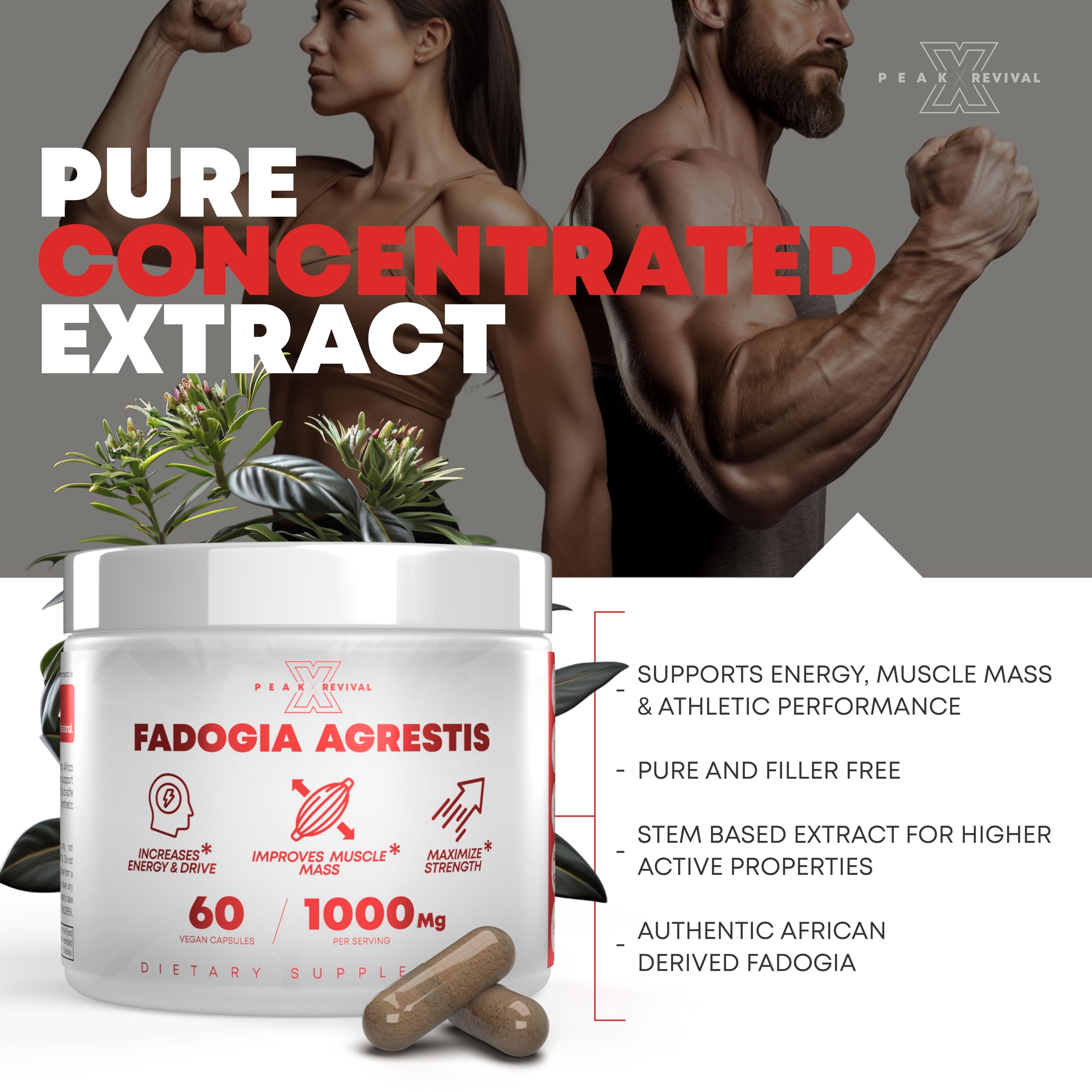 Peak Revival-X product beside a weightlifter for training-oriented benefits