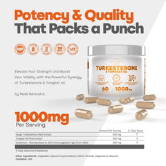 Peak Revival-X capsules ready for daily dosing to support stamina.