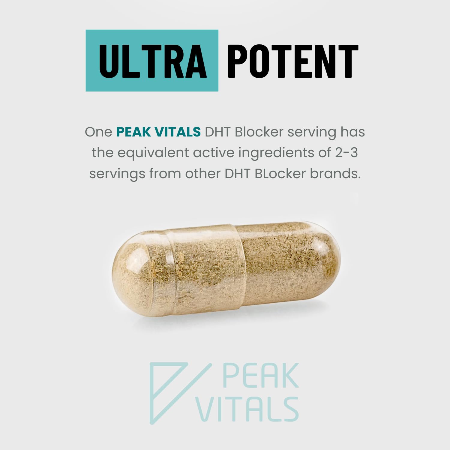 Peak Vitals DHT Blocker bottle held to convey premium quality.