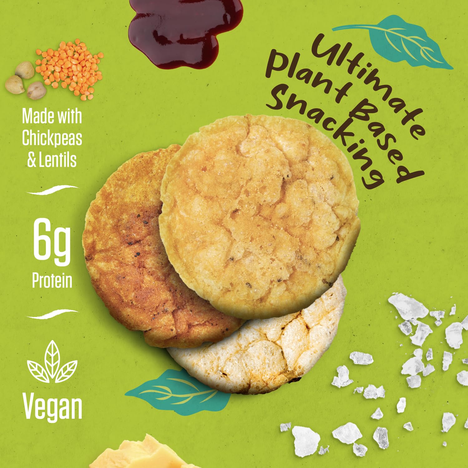 Close-up of PeaKaPop Veggie Chips, crisp and airy texture