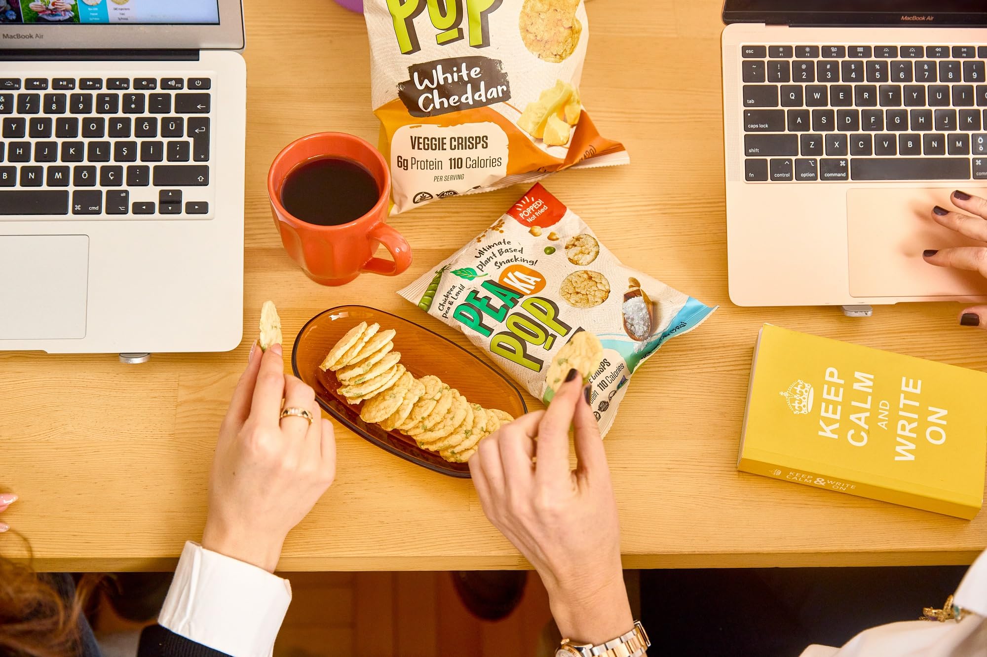 Gluten-free and vegan PeaKaPop Veggie Chips, non-GMO snack