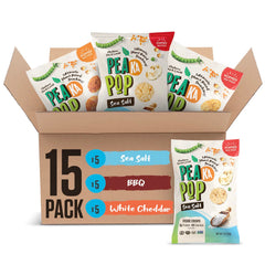 PeaKaPop Veggie Chips Sea Salt 1oz bag, crunchy on-the-go snack