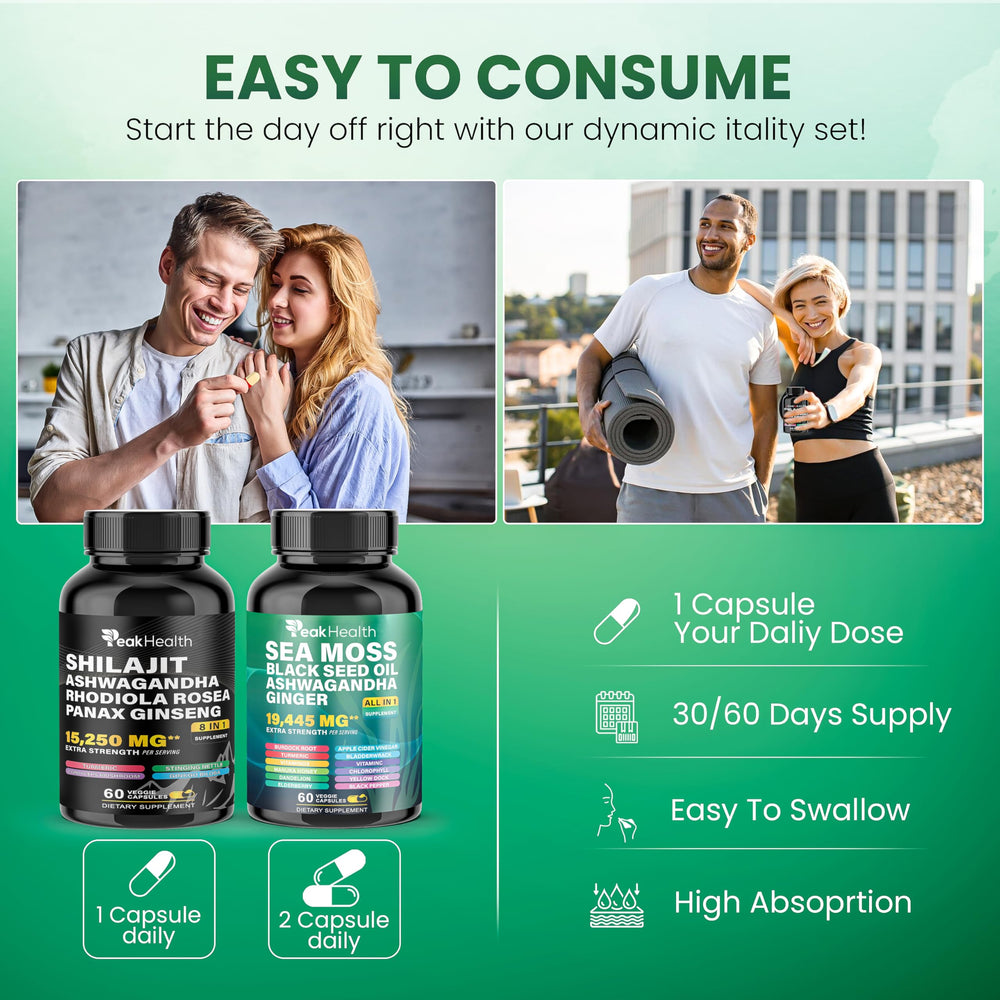 Peakhealth eco-friendly packaging features recyclable materials.