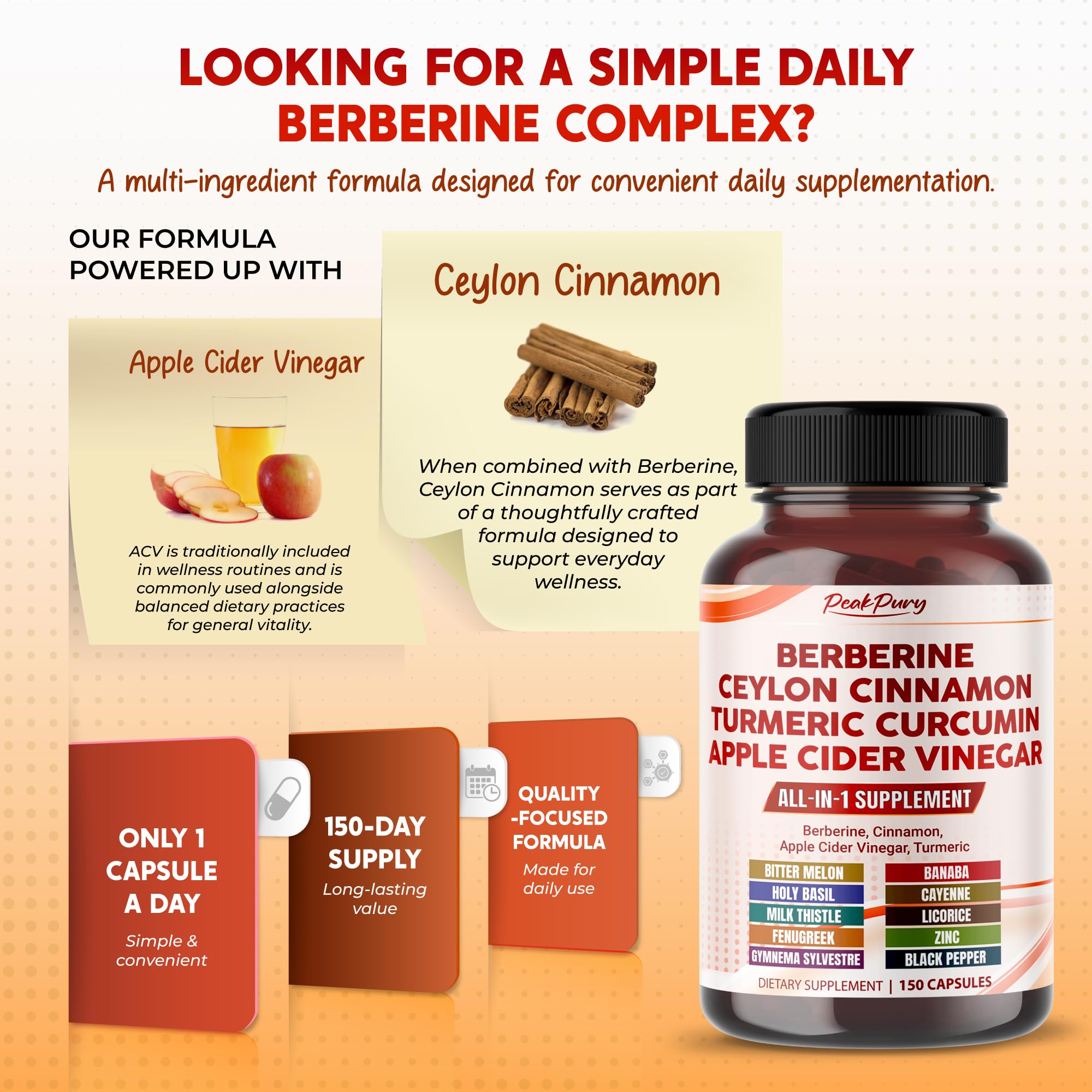 PeakPury cinnamon sticks and turmeric powder form a spiced wellness blend.