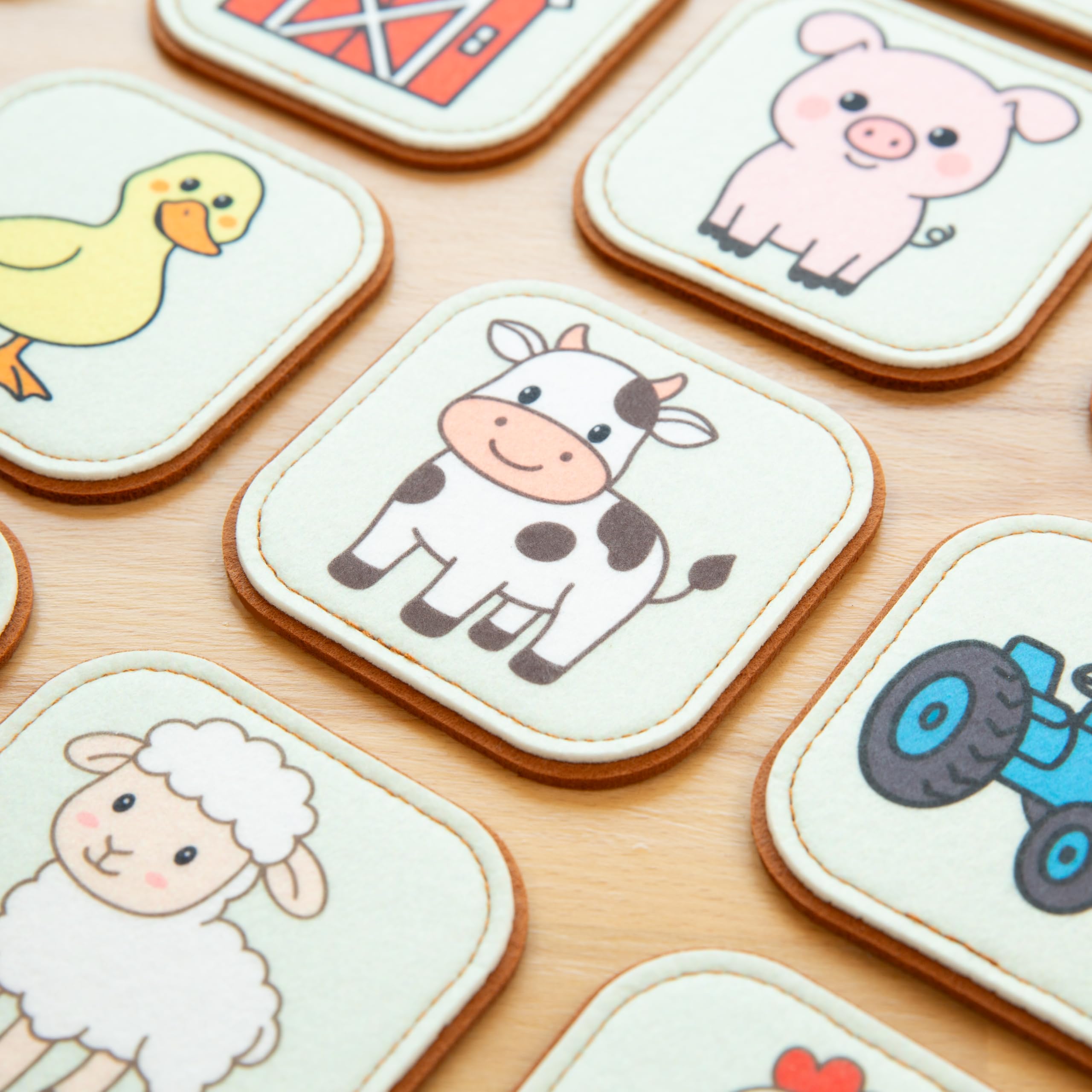Peapod Play horse card: large, easy-to-handle piece supports toddler fine motor skills.