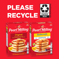 Complete pancake and waffle mix bag ready on the counter