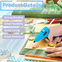 PEASUG 4 inch hot glue sticks shown with compatible glue gun for wood and plastic projects