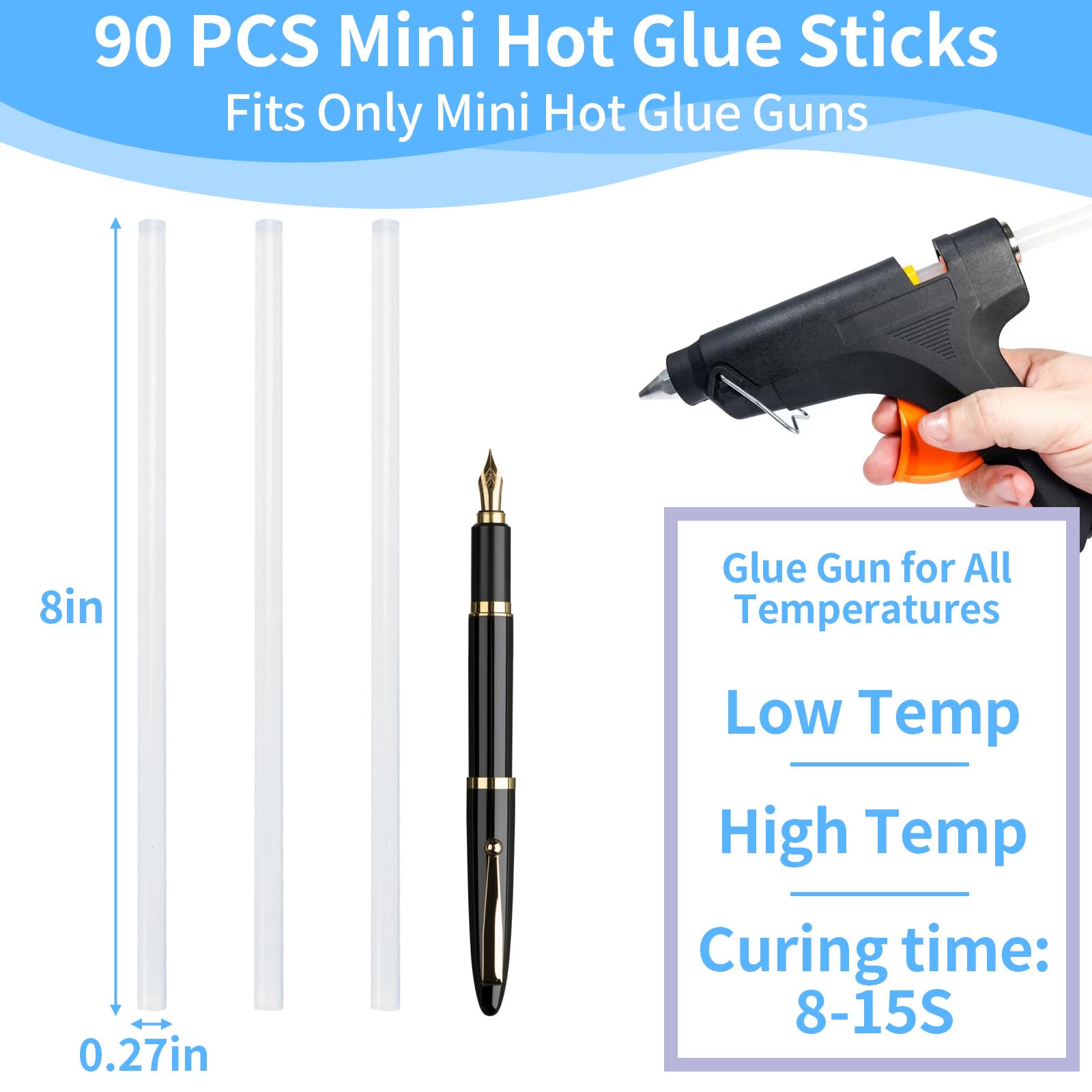 PEASUG clear glue sticks emphasizing high transparency for neat bonds