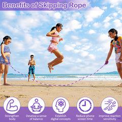 PEASUG colorful jump rope in pink and purple for high visibility outdoors