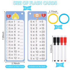 PEASUG flash cards back view showing answers for self-checking learning sessions