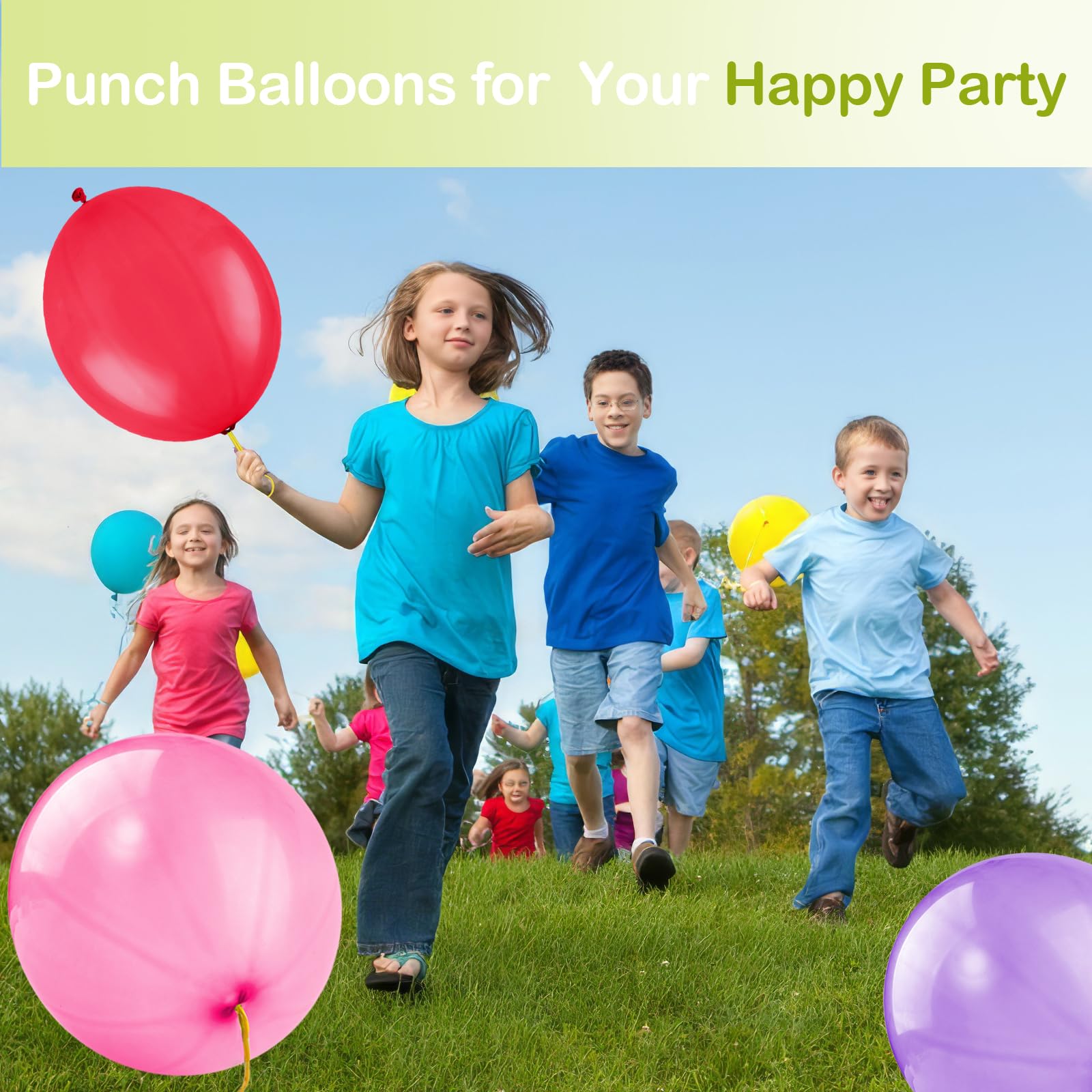 PEASUG neon orange punch balloon high visibility for indoor and outdoor play.
