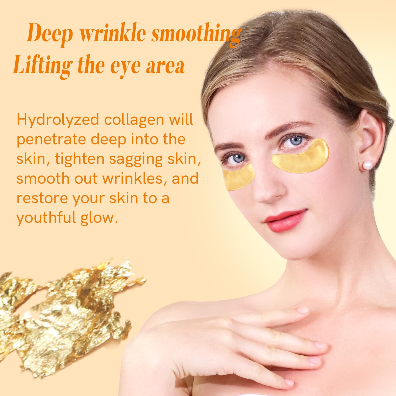Peauamie hyaluronic acid eye patches provide deep hydration for smoother skin.