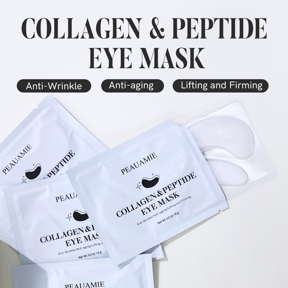 PEAUAMIE peptide eye mask application provides instant relaxation and hydration.