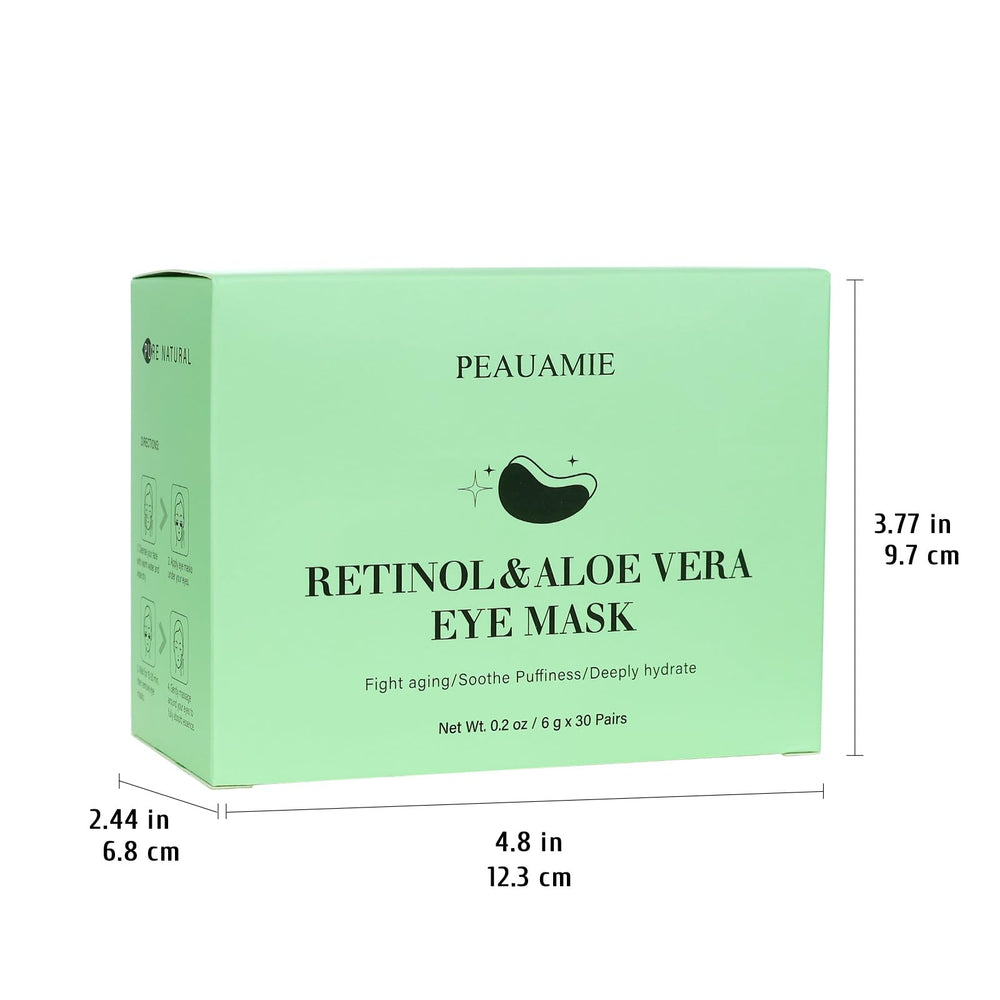 PEAUAMIE patches on under-eye area suggesting refreshed appearance