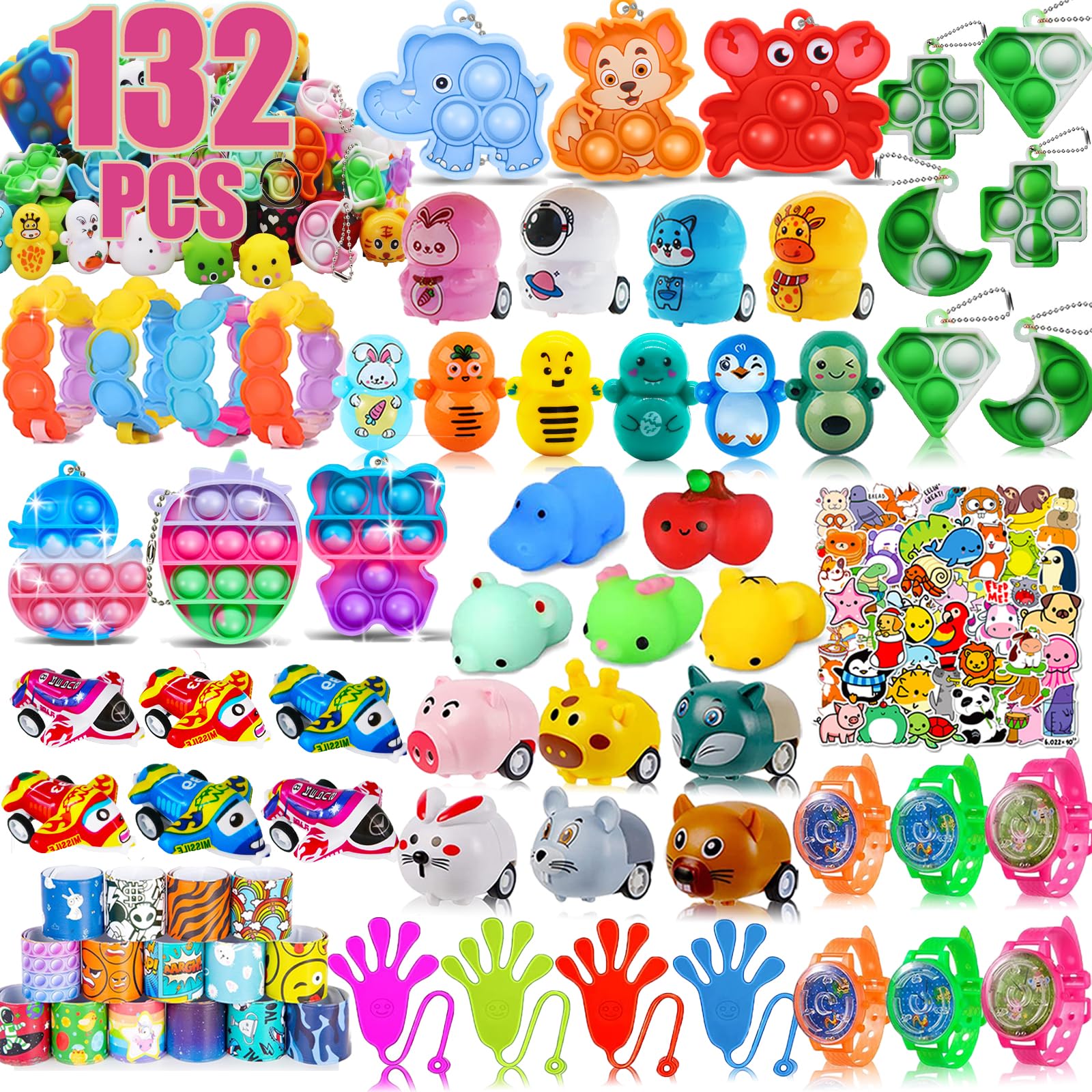 Pebatoor animal pop keychains for Easter eggs and prizes.