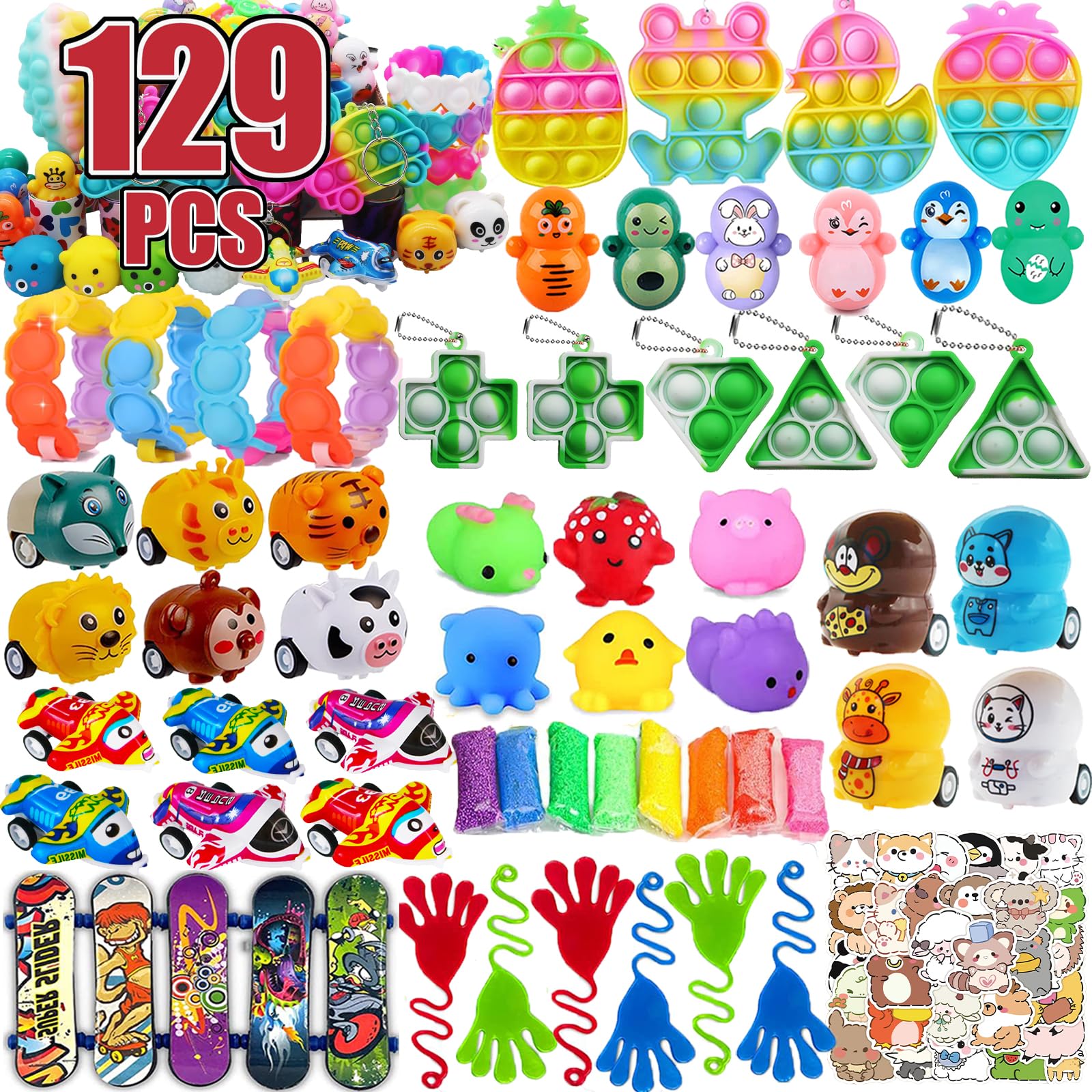 Pebatoor Easter egg fillers variety pack for party favors and classroom rewards.